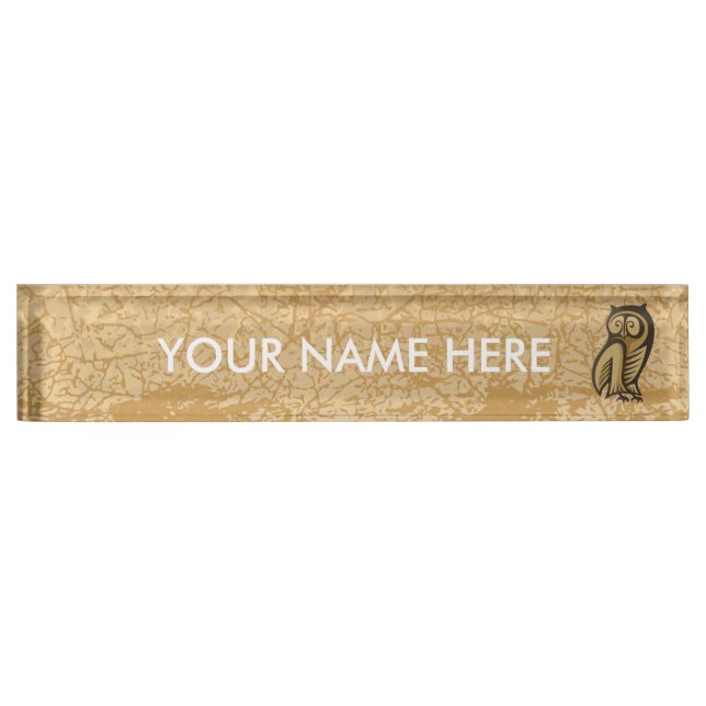 Owl Symbol Colour Nameplate (Front)
