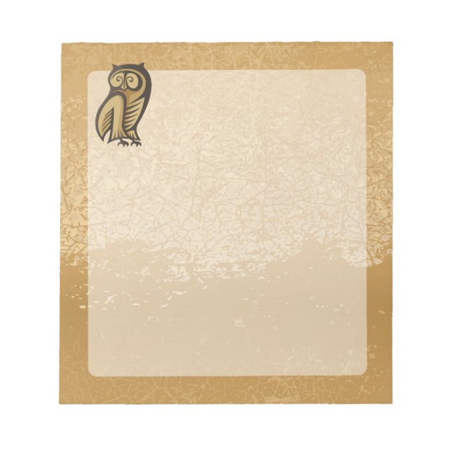 Owl Symbol Colour Notepad (Front)