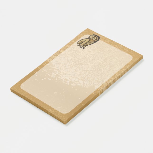 Owl Symbol Colour Post-it Notes (Angled)