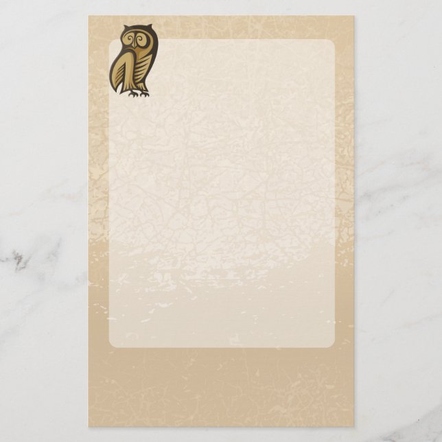 Owl Symbol Colour Stationery (Front)