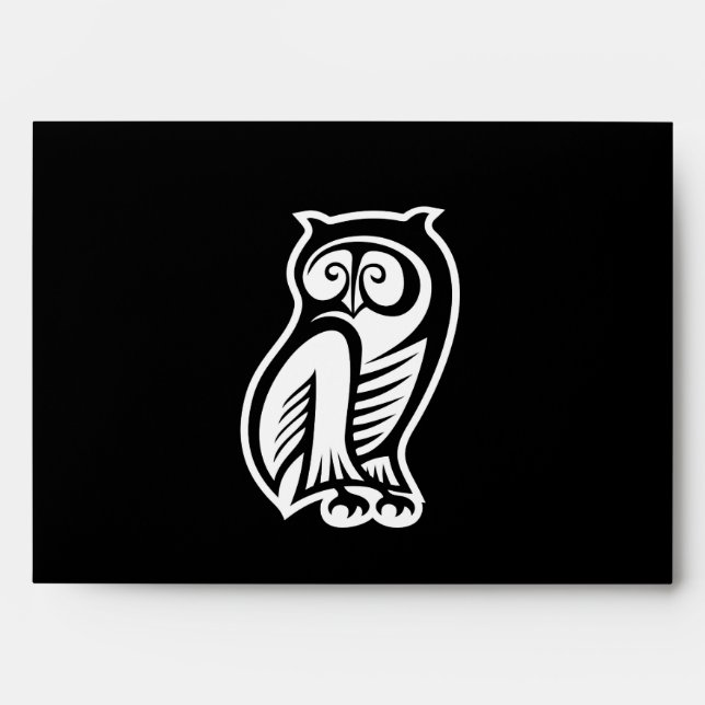 Owl Symbol White Envelope (Front)