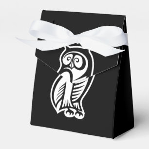 Owl Symbol White Favour Box