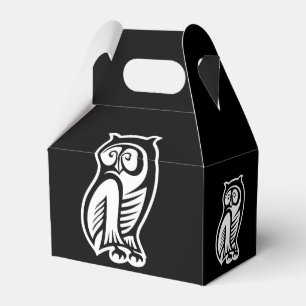 Owl Symbol White Favour Box