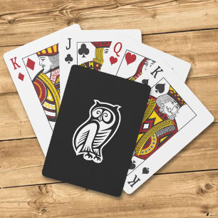 Owl Symbol White Playing Cards