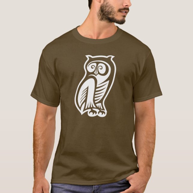 Owl Symbol White T-Shirt (Front)