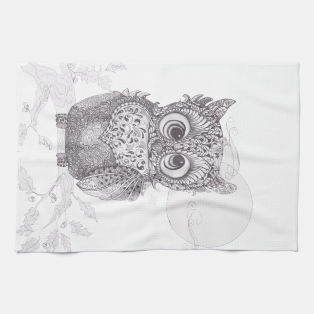 Owl Tea Towel (Horizontal)