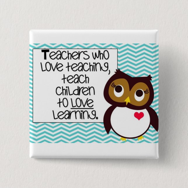 Owl Teacher Button (Front)