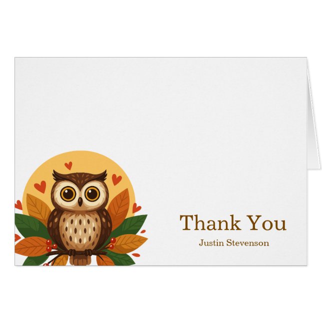Owl Thank You (Front Horizontal)