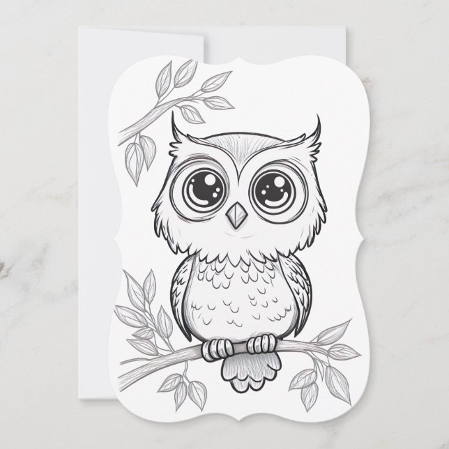 Owl Thank You Card (Front)