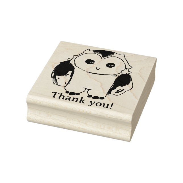 Owl, thanks! rubber stamp (Stamp)
