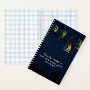 Owl That's Different With Unique Quote Collage Notebook