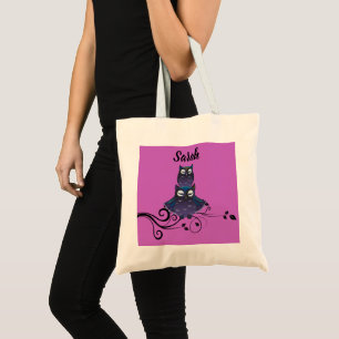 Owl Theme Purple Tote Bag