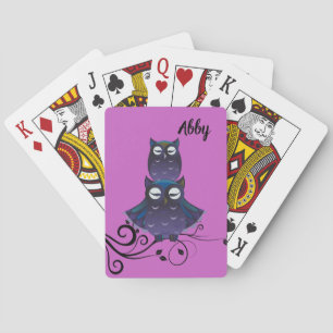 Owl Themed Personalised Playing Cards