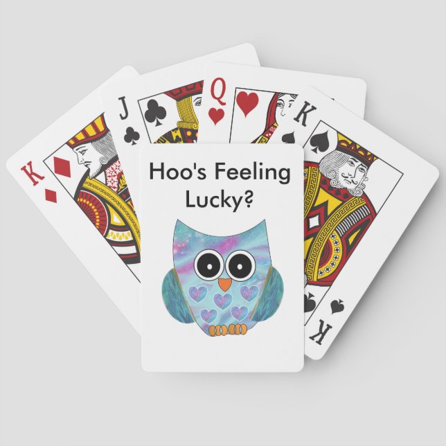 Owl Themed Playing Cards (Back)