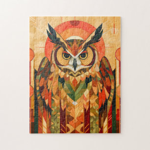 Owl Totem – Urban Art Deco Spirit Jigsaw Puzzle