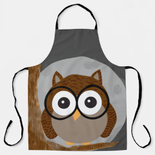 owl tree  apron