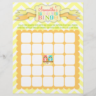 Owl Twins - Baby Shower Bingo & Name Scramble