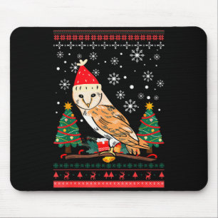 Owl Ugly Christmas Christmas Winter Mouse Pad