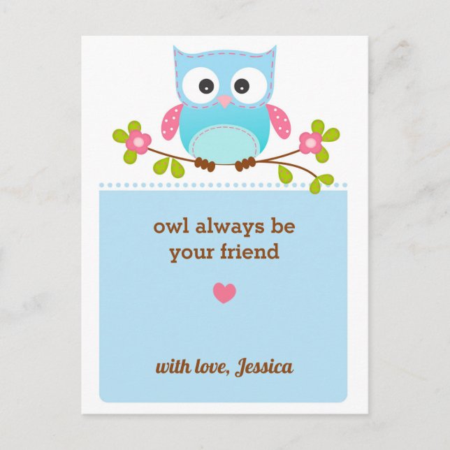 Owl Valentine Cards for Kids Classroom Exchange (Front)