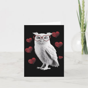 Owl Valentines Day Love Heart Romantic Bird Lover  Card