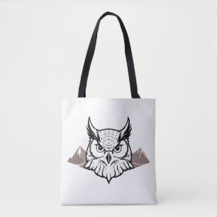 Owl Vector Art Animal Modern Urban City Graphic Tote Bag