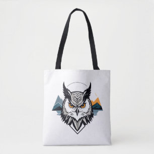 Owl Vector Art Animal Modern Urban City Graphic Tote Bag