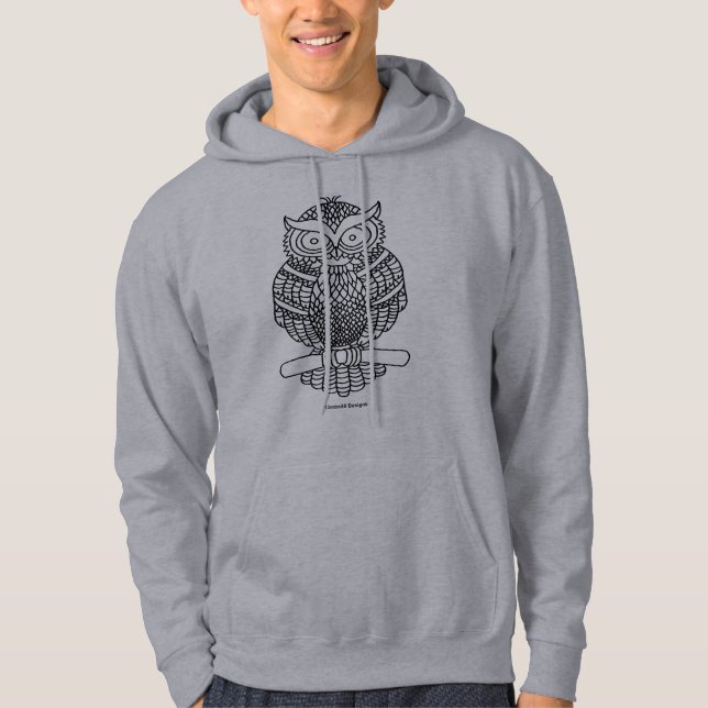 Owl (vivid) - Men's Hooded Sweatshirt (Front)