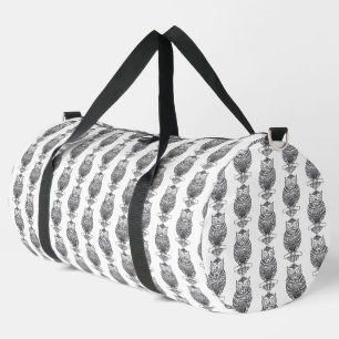Owl (white) - Duffle Bag