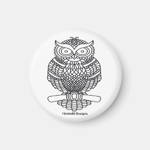 Owl (white) - Magnet
