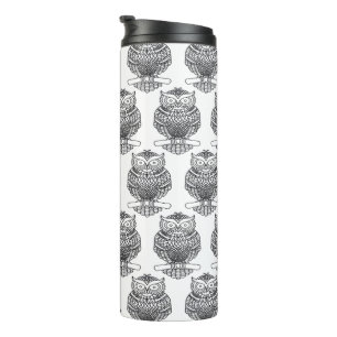 Owl (white) - Thermal Tumbler