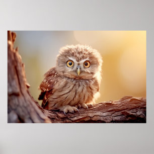 Owl Wild Bird Animal Tranquil Peaceful  Poster