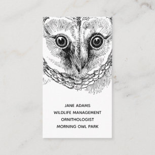 Owl Wildlife Occupation Business Card