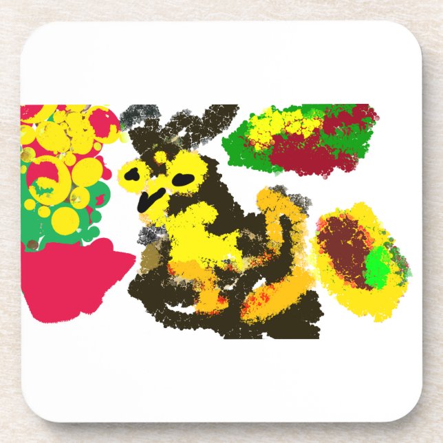 Owl wind autumn  coaster (Front)