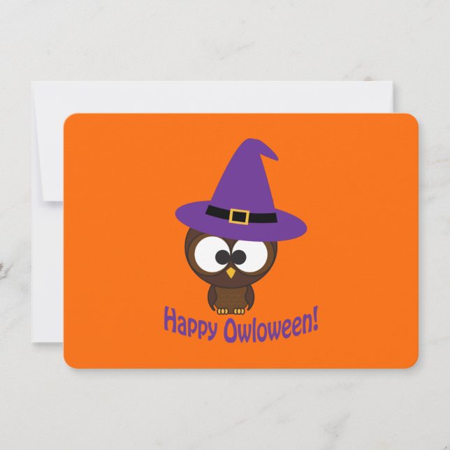 Owl Witch Halloween Party Invitation (Front)