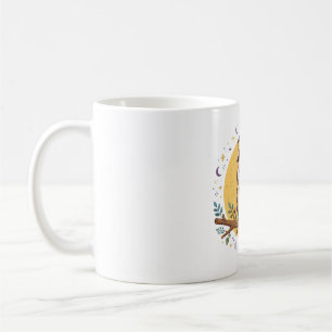 Owl Witch Hat Cute Halloween Night Art Coffee Mug