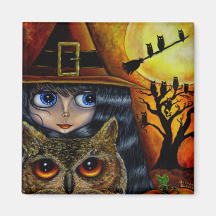 Owl Witch Magnet