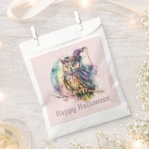 Owl Witch's Hat Pastel Happy Halloween Favour Bags