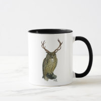 Owl with Antlers plain 2