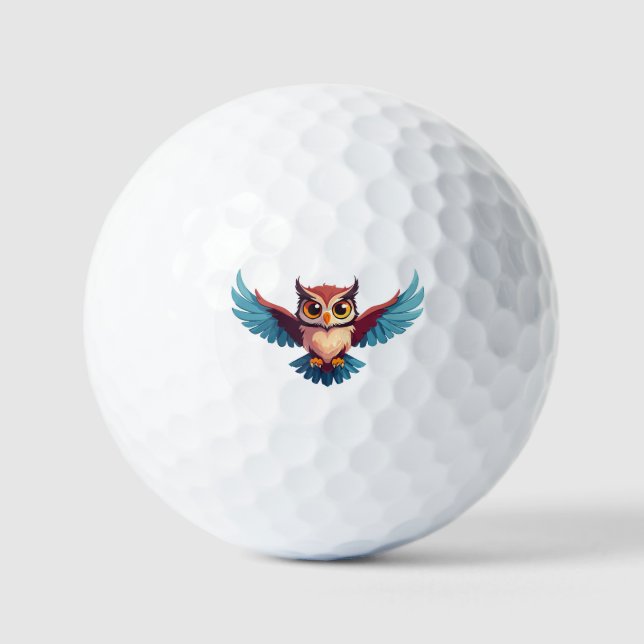 owl with big eyes golf balls (Front)