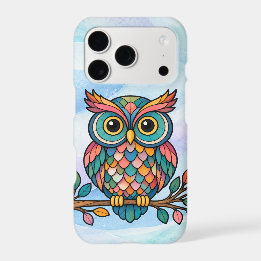 Owl with Blue Background-Stay Wild.Stay Colourful.