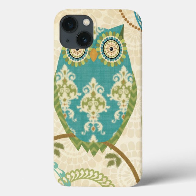 Owl with Circular Patterns Case-Mate iPhone Case (Back)