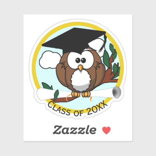 Owl with Diploma Graduation (Sheet)