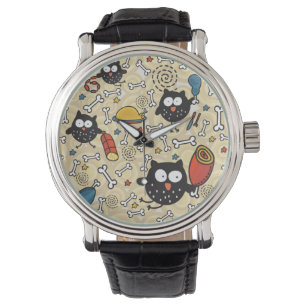 Owl with Meat Pattern Watch