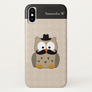 Owl with Moustache and Hat Case-Mate iPhone Case