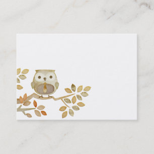 Owl with Tie in Tree Business Card