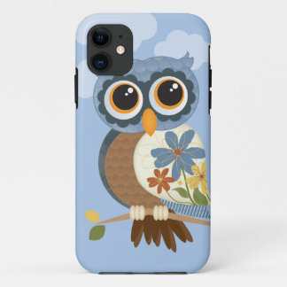 Owl with Vintage Flowers Case-Mate iPhone Case
