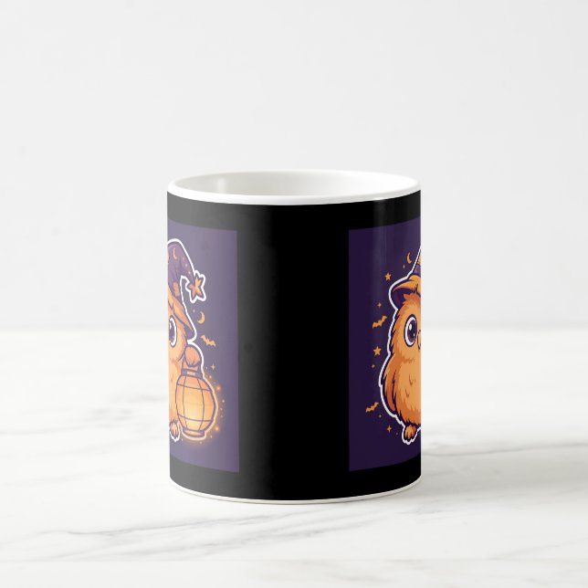 Owl Wizard Lantern Halloween Coffee Mug (Center)