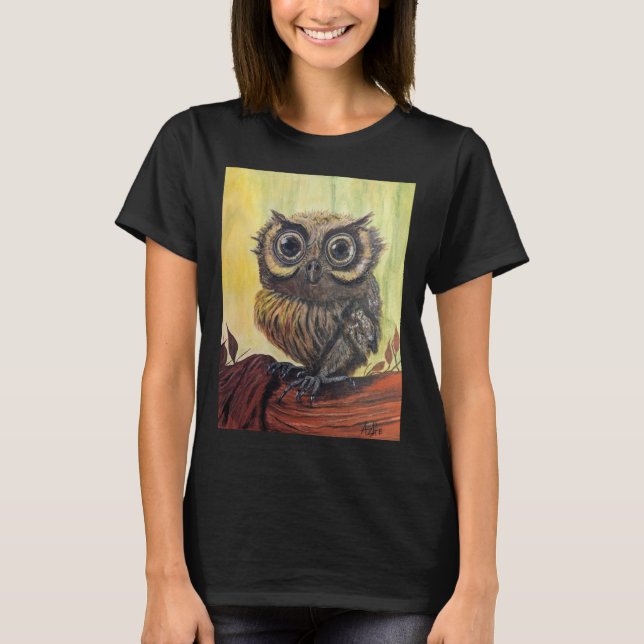 Owl Women's Bella+Canvas Jersey V-Neck T-Shirt (Front)