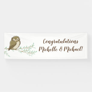 Owl Woodland Animal Baby Shower Banner