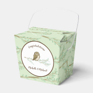 Owl Woodland Animal Baby Shower Favour Box